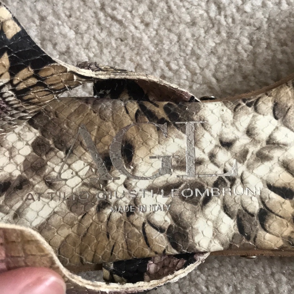 AGL snakeskin sandals size 38.5 GREAT condition - Picture 5 of 7
